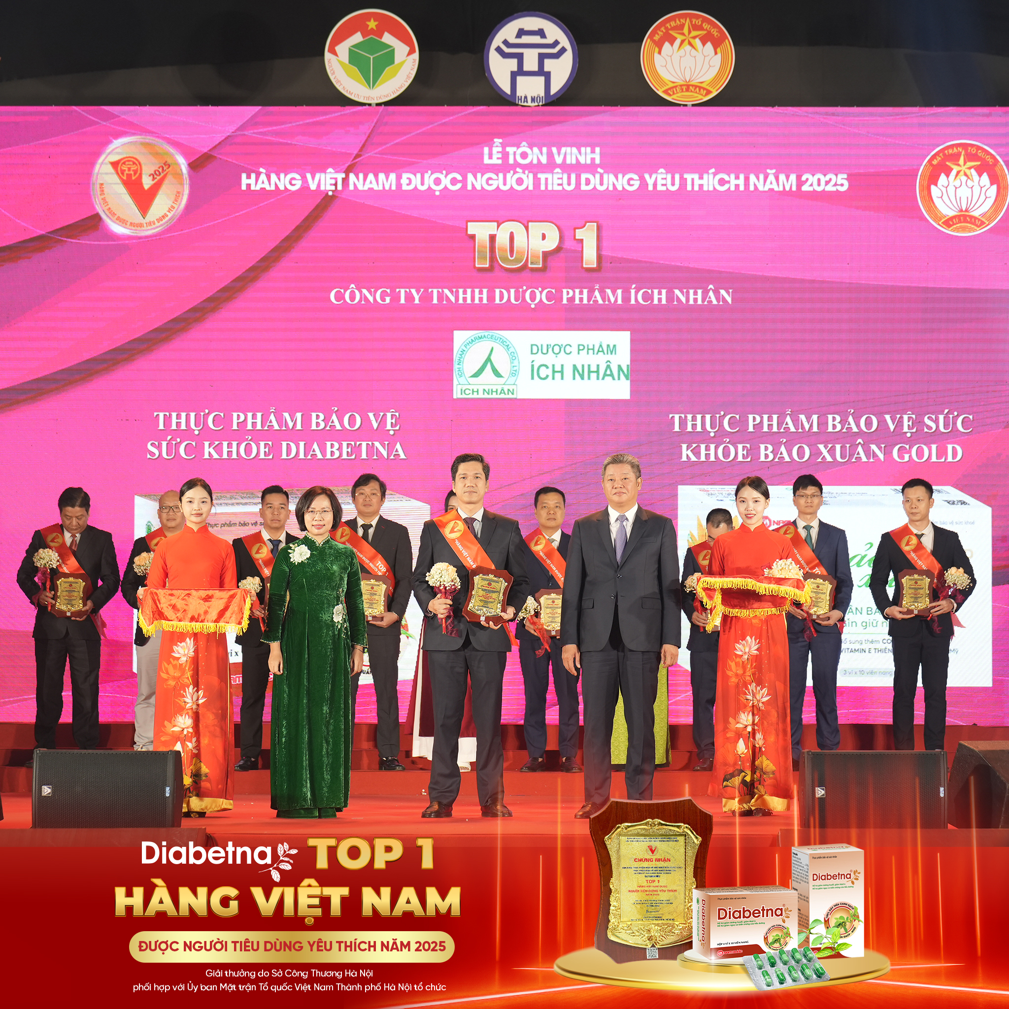 TPBVSK BẢO XUÂN GOLD & TPBVSK DIABETNA – VINH DỰ NHẬN GIẢI “TOP 1 HÀNG VIỆT NAM ĐƯỢC NGƯỜI TIÊU DÙNG YÊU THÍCH 2025”